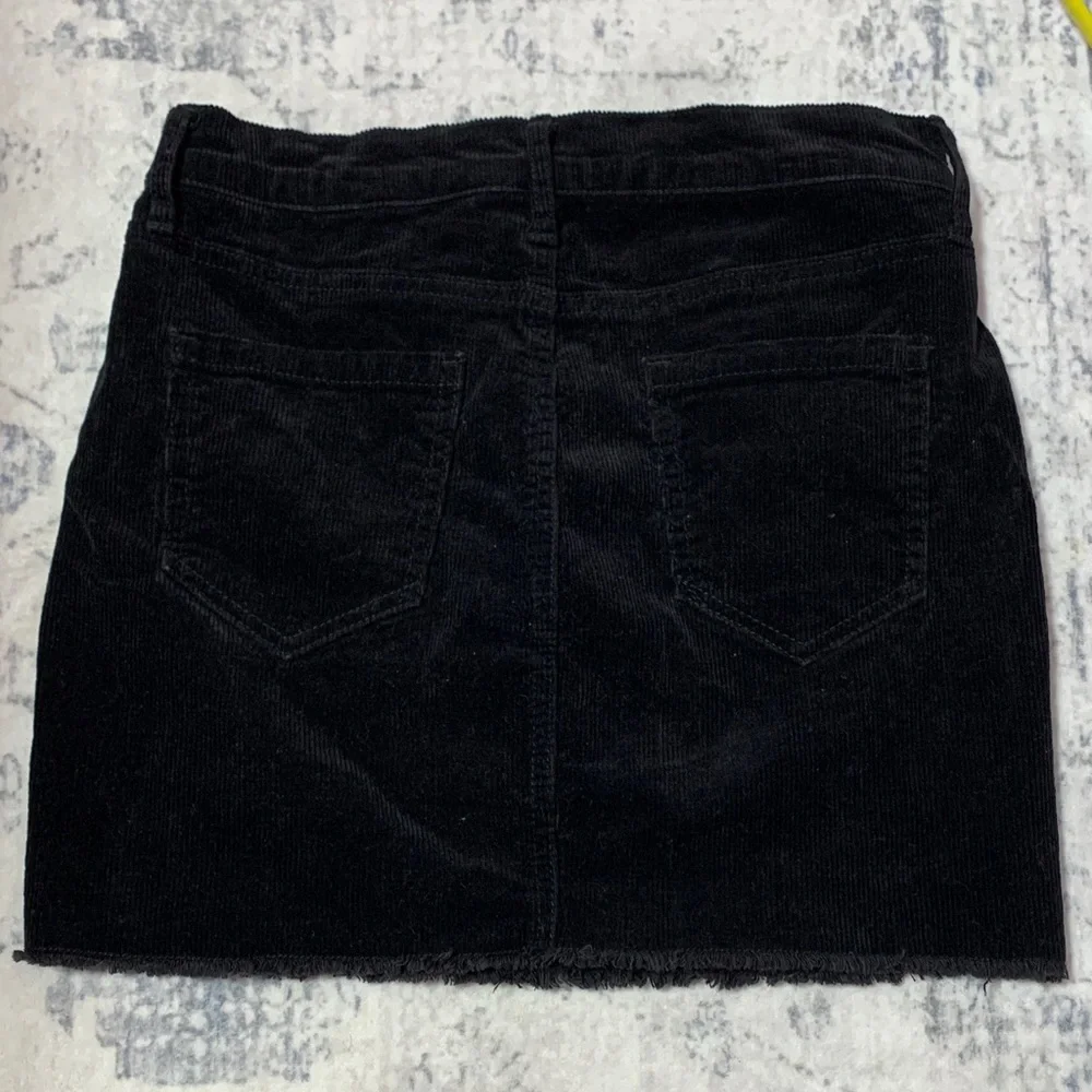 Brandy Melville Black Corduroy Mini Skirt